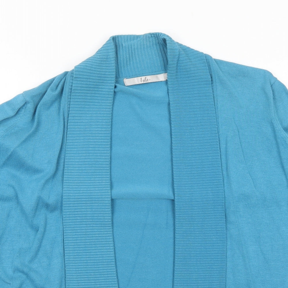 EWM Womens Blue V-Neck Viscose Cardigan Jumper Size M