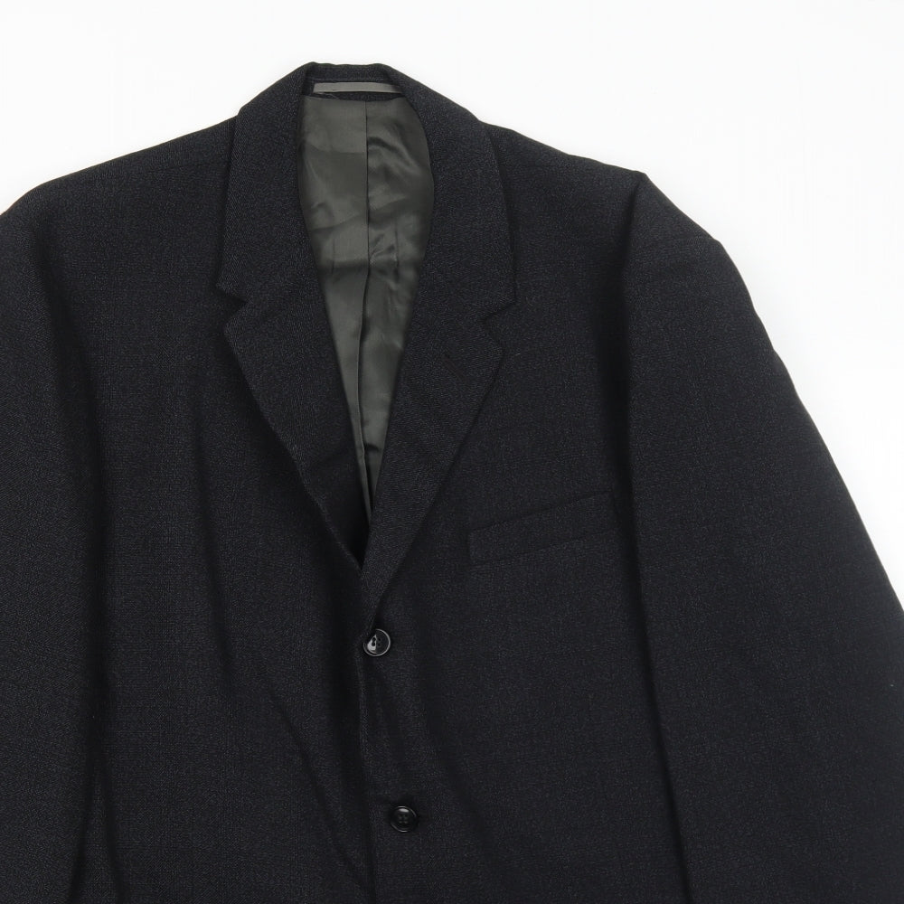 Konfeksjon Mens Black Polyester Jacket Suit Jacket Size 44 Regular