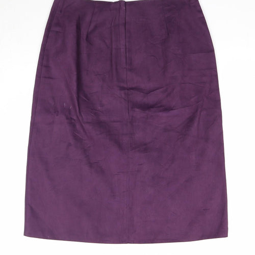 Dorothy Perkins Womens Purple Polyester A-Line Skirt Size 10 Zip