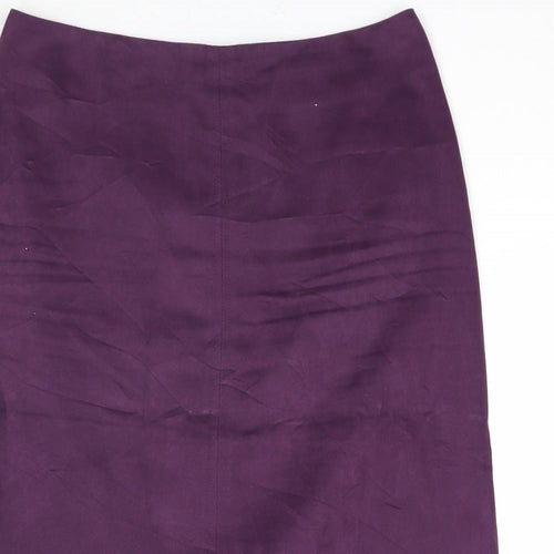 Dorothy Perkins Womens Purple Polyester A-Line Skirt Size 10 Zip