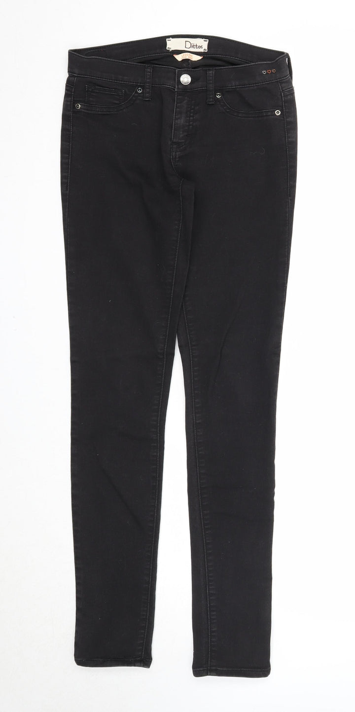 Dittos Womens Black Cotton Skinny Jeans Size 27 in Regular Zip