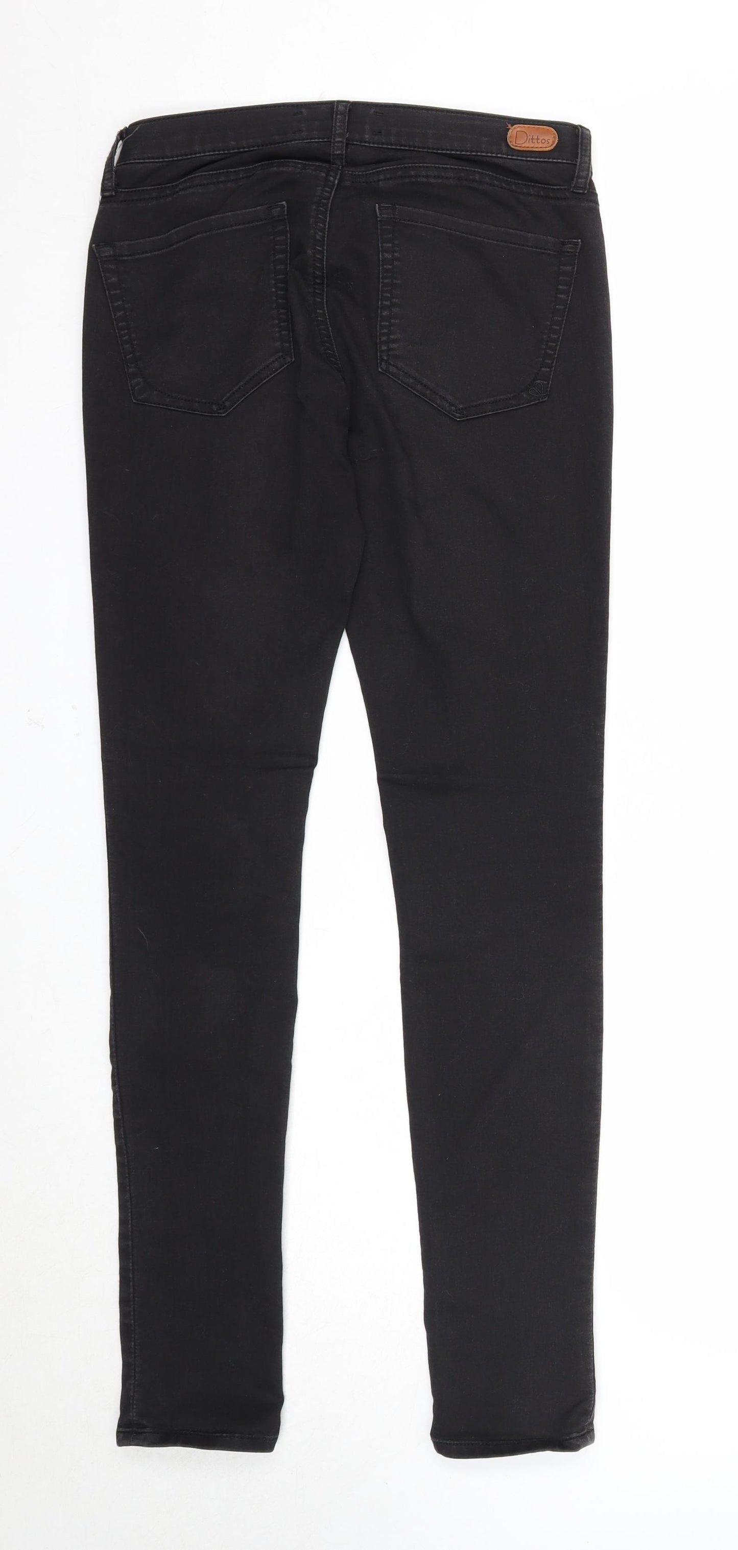 Dittos Womens Black Cotton Skinny Jeans Size 27 in Regular Zip