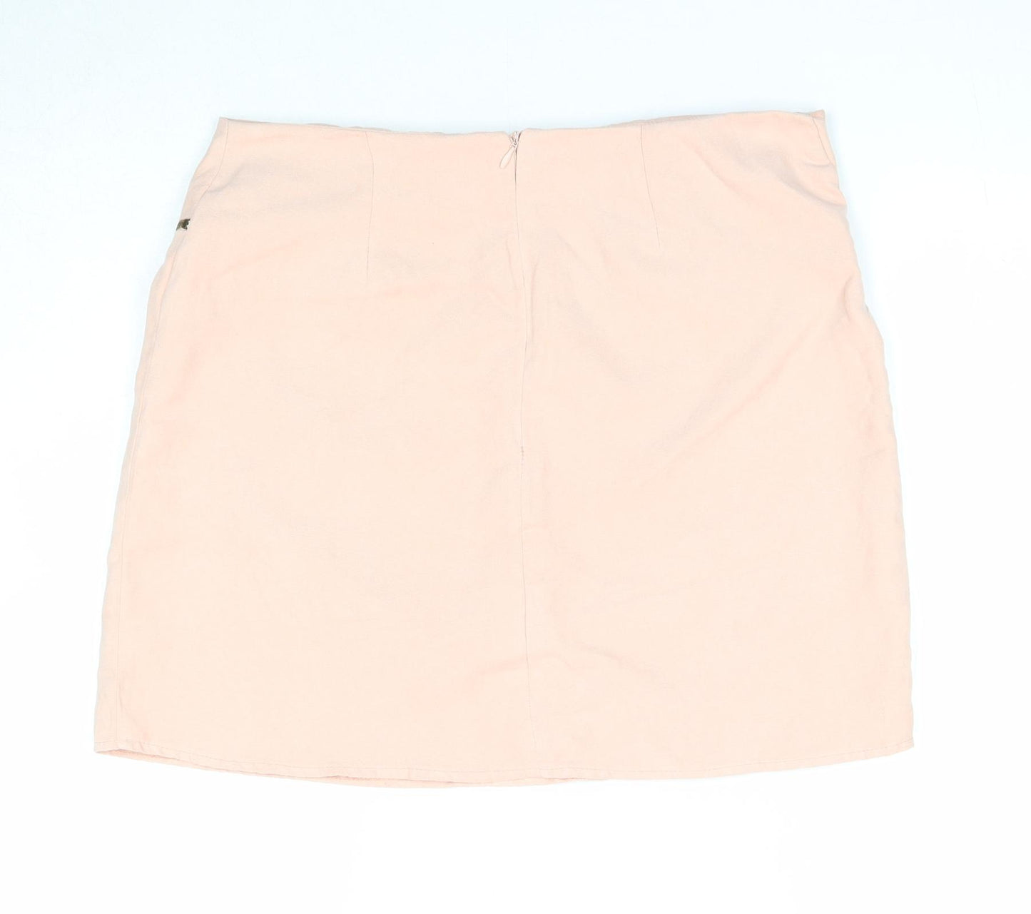 Atmosphere Womens Pink Polyester A-Line Skirt Size 14 Zip