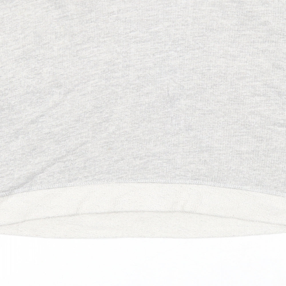 George Girls Grey Cotton Pullover Sweatshirt Size 10-11 Years Pullover