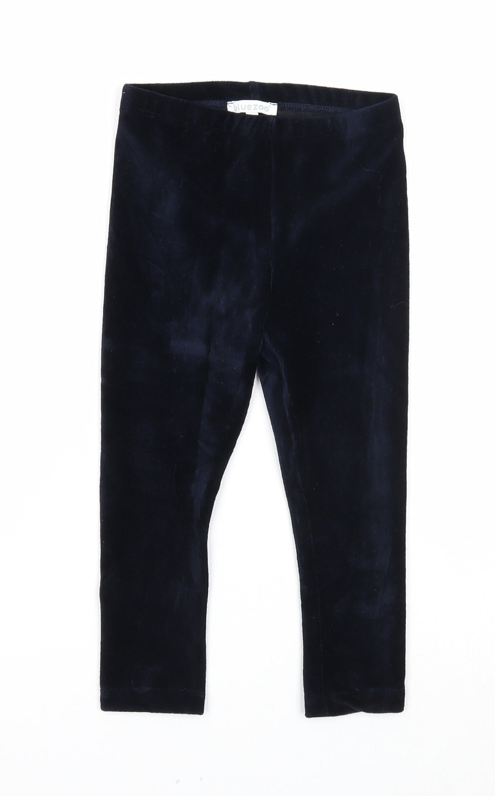 Blue Zoo Girls Blue Cotton Jogger Trousers Size 3-4 Years Regular Pullover - Leggings