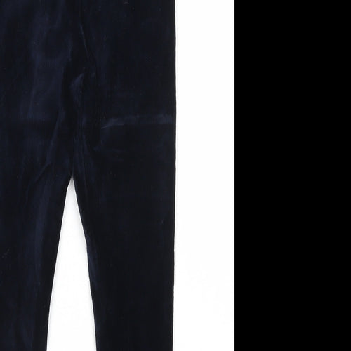 Blue Zoo Girls Blue Cotton Jogger Trousers Size 3-4 Years Regular Pullover - Leggings