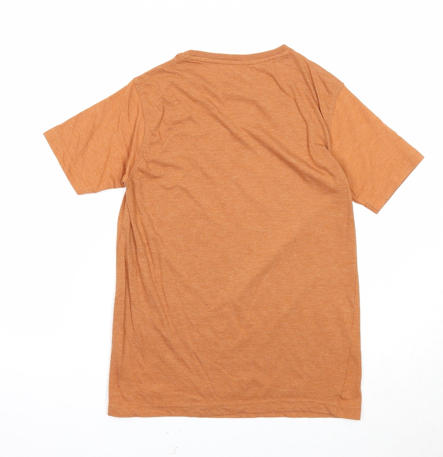 Rebel Boys Orange Cotton Basic T-Shirt Size 10-11 Years Round Neck Pullover - Hey Señor! Buenos Dias!