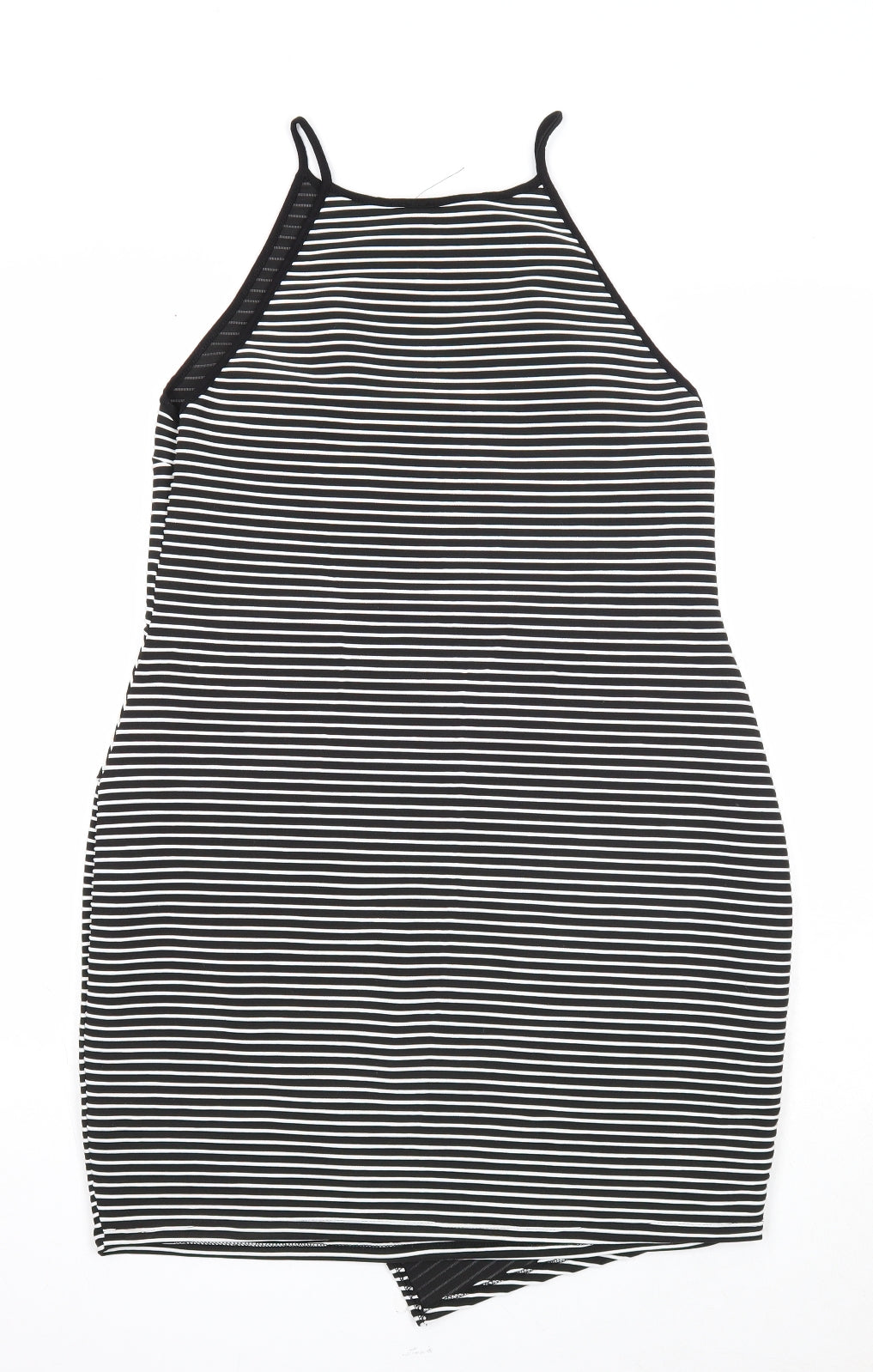 Atmosphere Womens Black Striped Polyester Bodycon Size 16 Round Neck Pullover