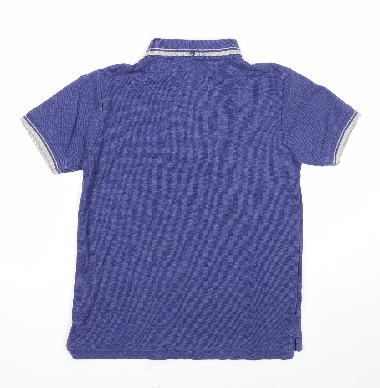 Ben Sherman Boys Blue Cotton Basic Polo Size 10-11 Years Collared Button