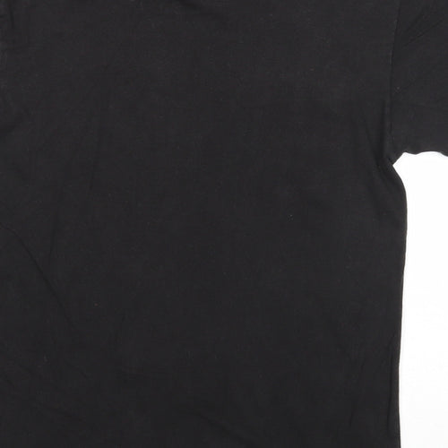 Club Room Mens Black Cotton T-Shirt Size S Round Neck