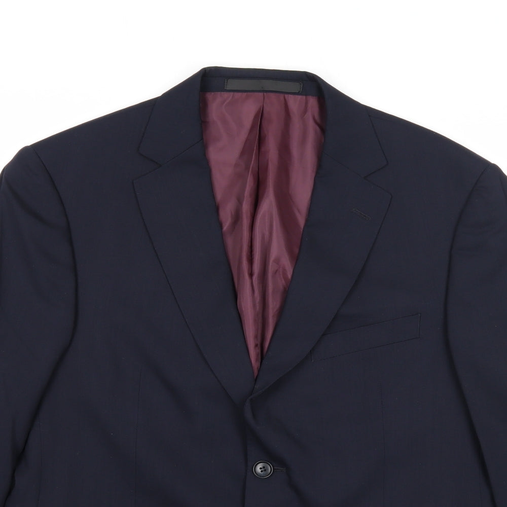 Marks and Spencer Mens Blue Wool Jacket Suit Jacket Size 40 Regular