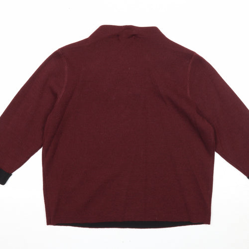 Autograph Womens Purple Round Neck Cotton Pullover Jumper Size 10