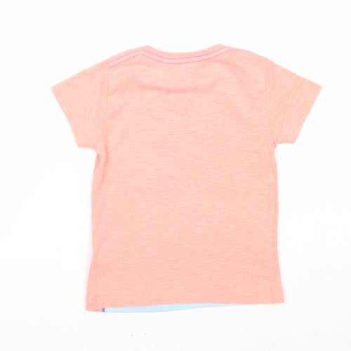 NEXT Baby Pink Cotton Basic T-Shirt Size 9-12 Months Round Neck Pullover - Shark