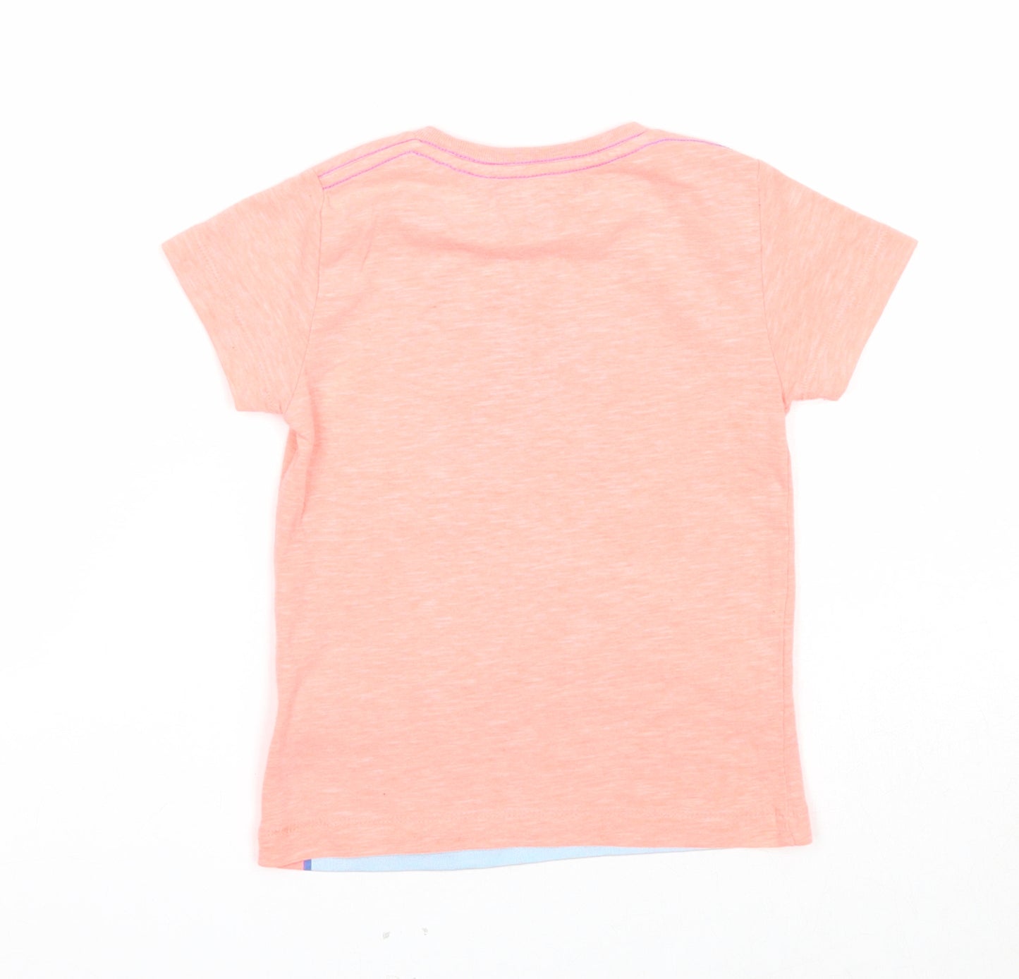 NEXT Baby Pink Cotton Basic T-Shirt Size 9-12 Months Round Neck Pullover - Shark