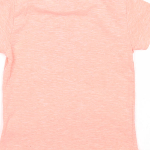 NEXT Baby Pink Cotton Basic T-Shirt Size 9-12 Months Round Neck Pullover - Shark