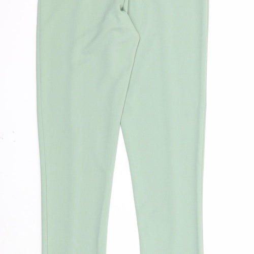 Rebellious Womens Green Polyester Trousers Size 8 Regular - Waist 22 inches