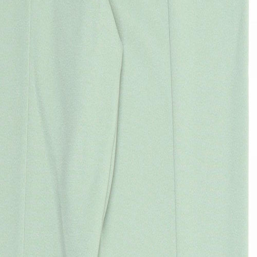 Rebellious Womens Green Polyester Trousers Size 8 Regular - Waist 22 inches