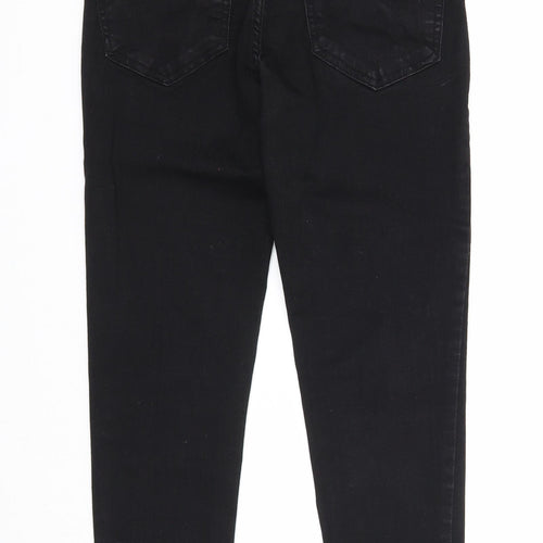 Don't Think Twice Womens Black Cotton Skinny Jeans Size 6 Regular Zip - Waist 22 inches