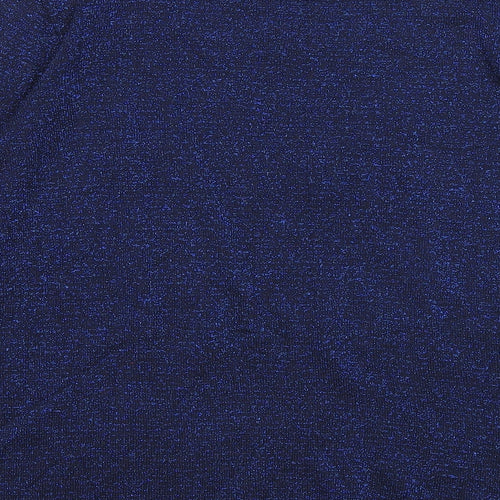 Bonmarché Womens Blue Roll Neck Acrylic Pullover Jumper Size M