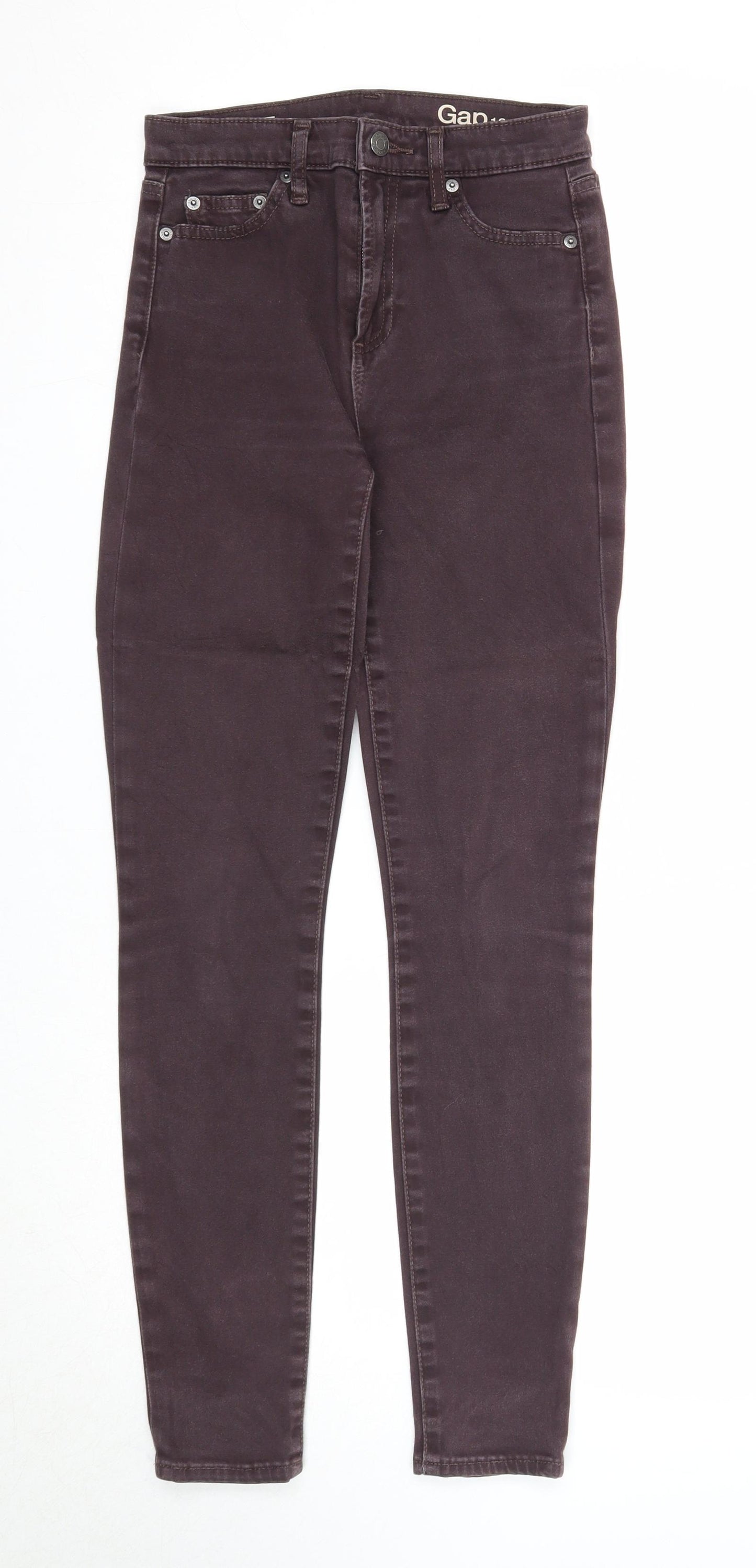 Gap Womens Purple Cotton Skinny Jeans Size 25 in Regular Zip