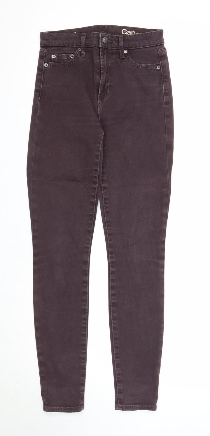 Gap Womens Purple Cotton Skinny Jeans Size 25 in Regular Zip