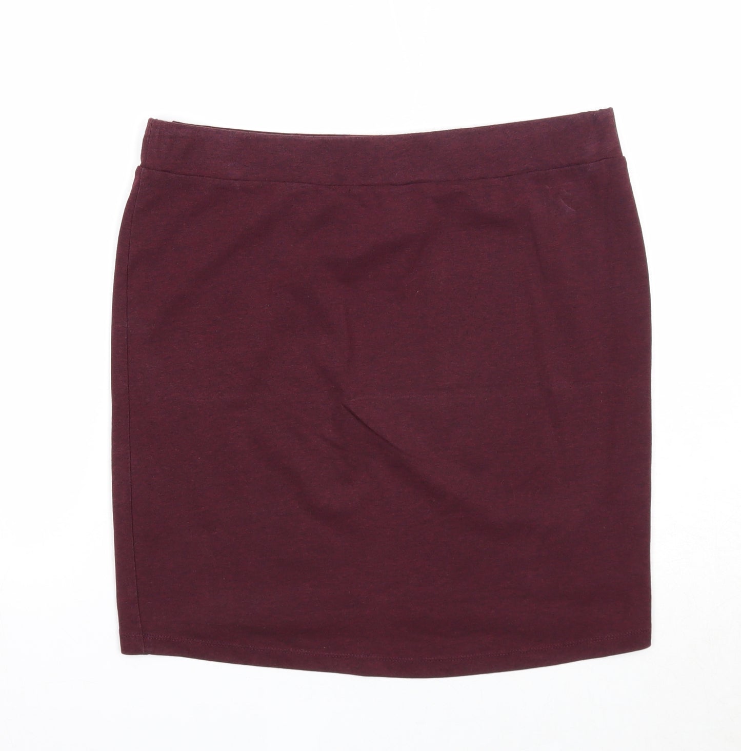 Divided Womens Purple Cotton A-Line Skirt Size M