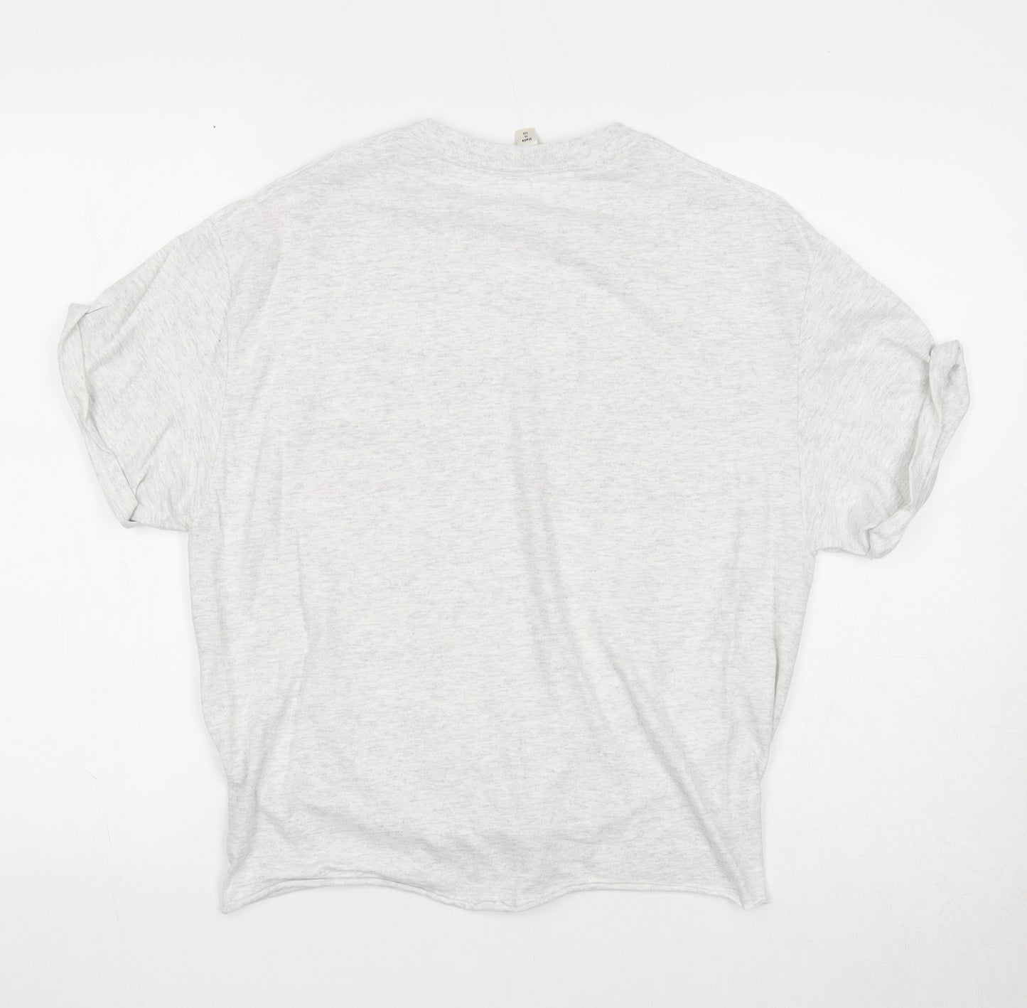 Miss Selfridge Womens Grey Cotton Basic T-Shirt Size M Round Neck - Phoenix