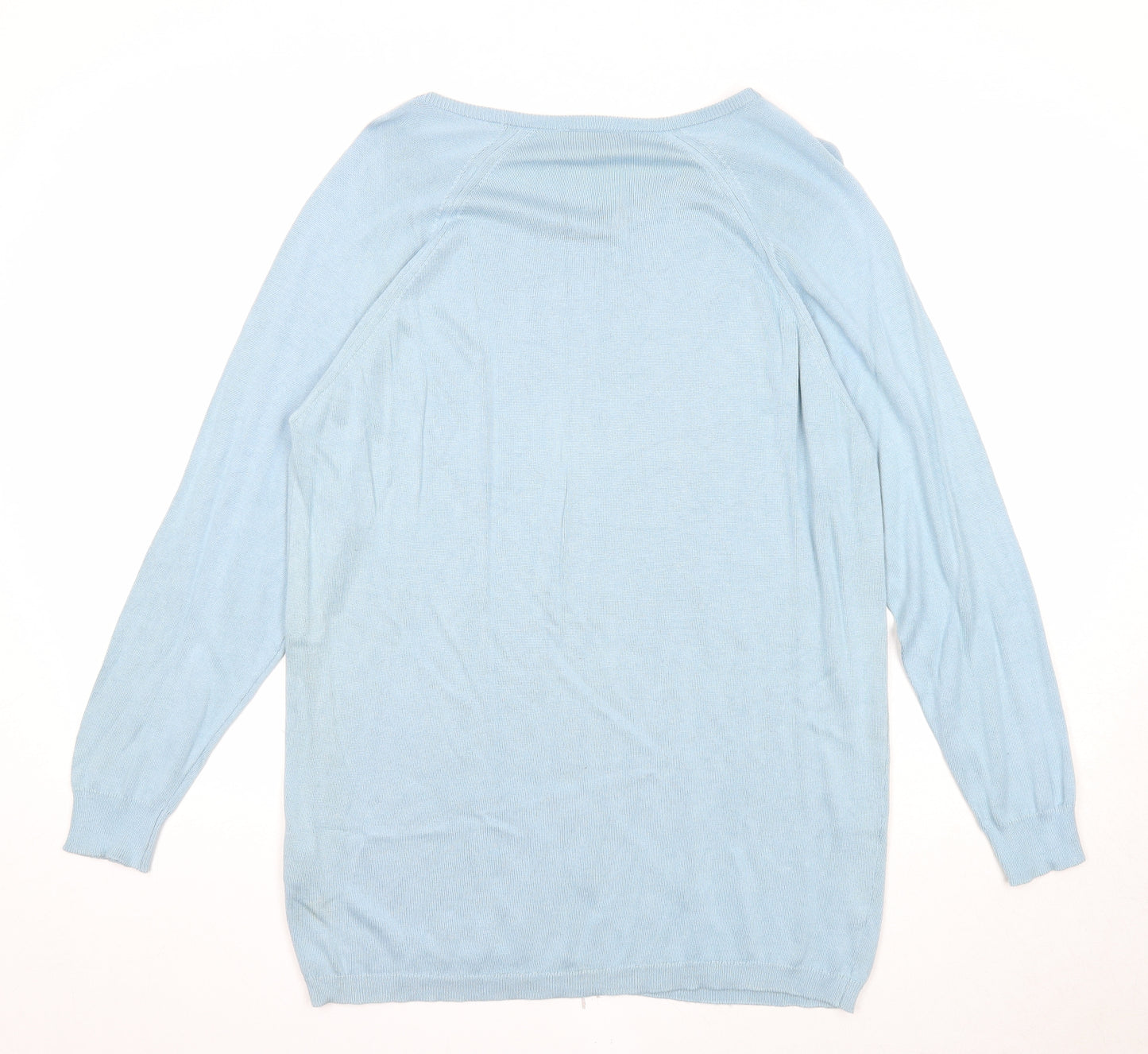 NEXT Womens Blue Boat Neck Chlorofibre Pullover Jumper Size L