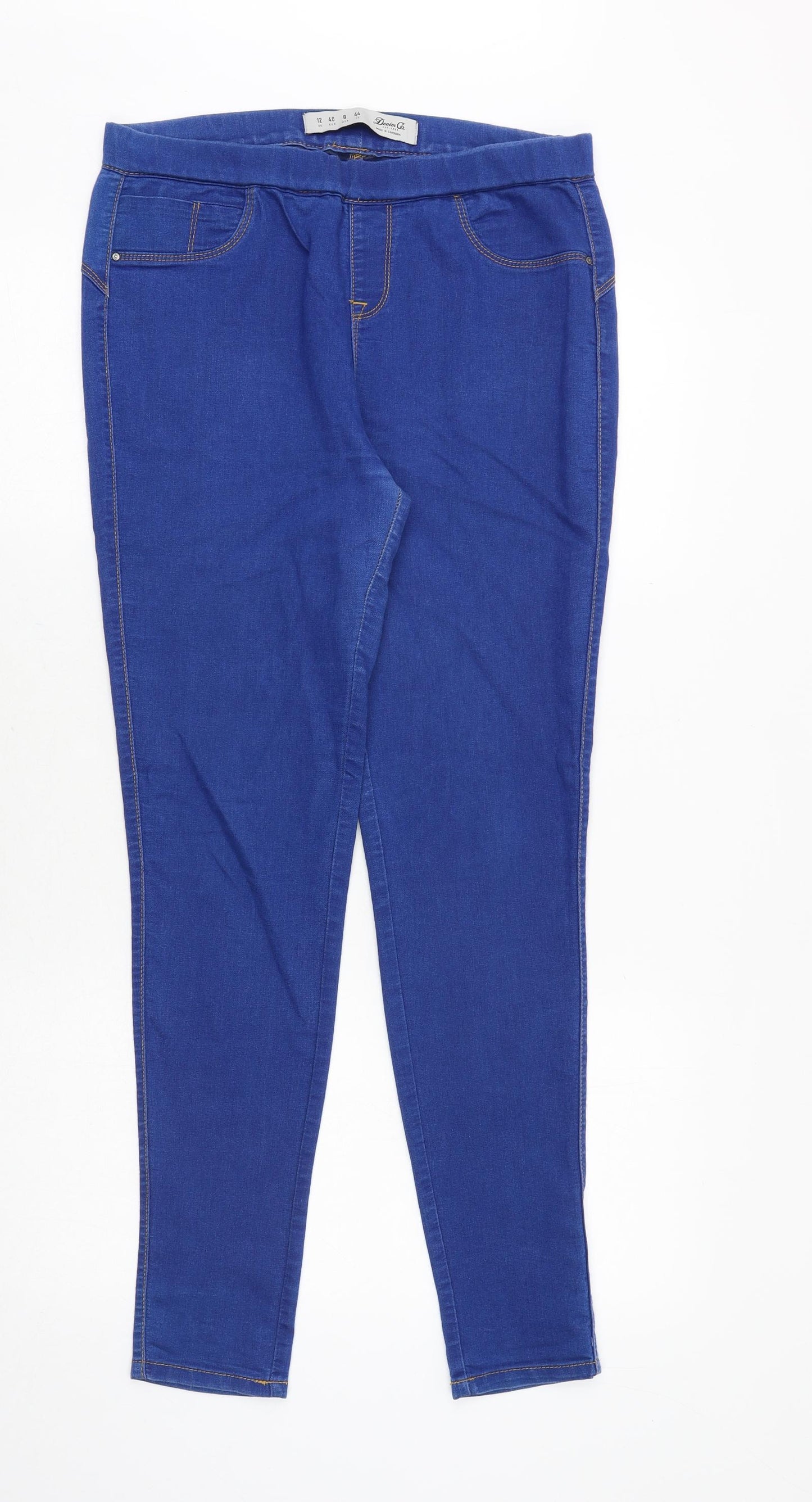 Denim & Co. Womens Blue Cotton Jegging Jeans Size 12 Regular