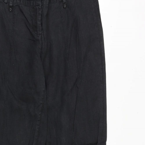 Promod Womens Black Polyester Trousers Size 34 in Regular Zip