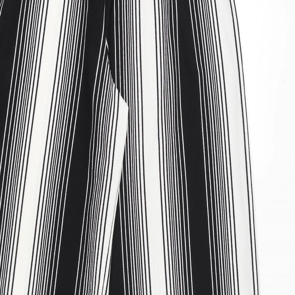 Koopoi Girls Black Striped Polyester Harem Trousers Size L Regular