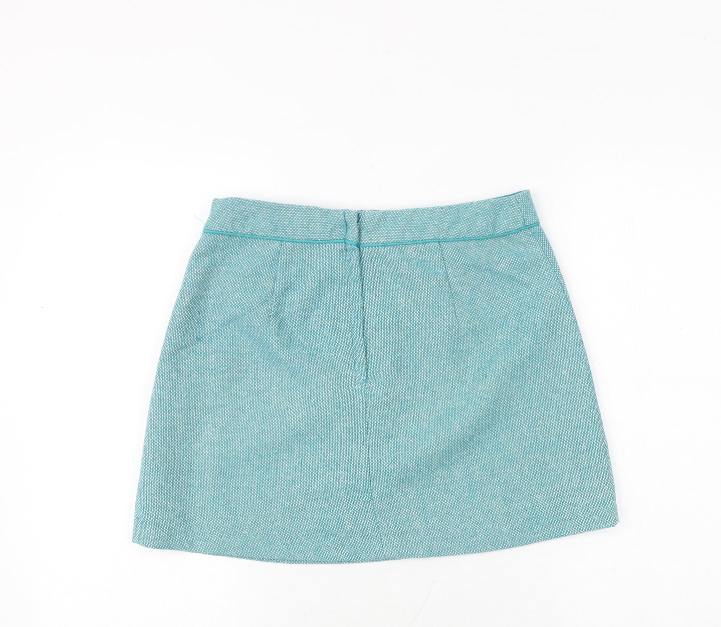 Primark Womens Blue Polyester A-Line Skirt Size 10 Zip