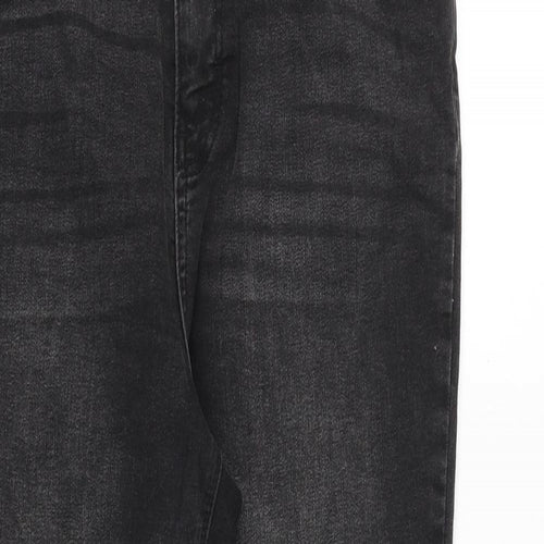Denim & Co. Womens Black Cotton Skinny Jeans Size 16 Regular Zip