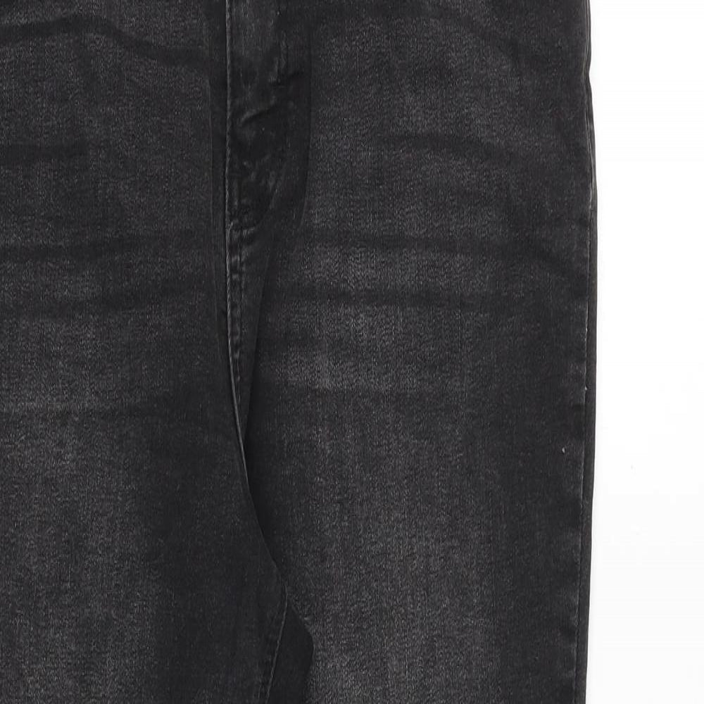 Denim & Co. Womens Black Cotton Skinny Jeans Size 16 Regular Zip