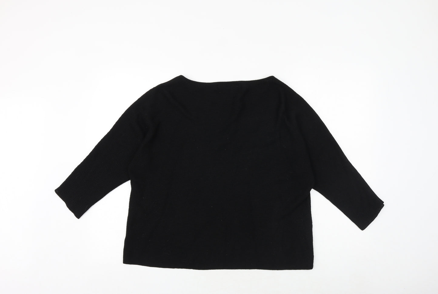 VERO MODA Womens Black Round Neck Viscose Pullover Jumper Size M
