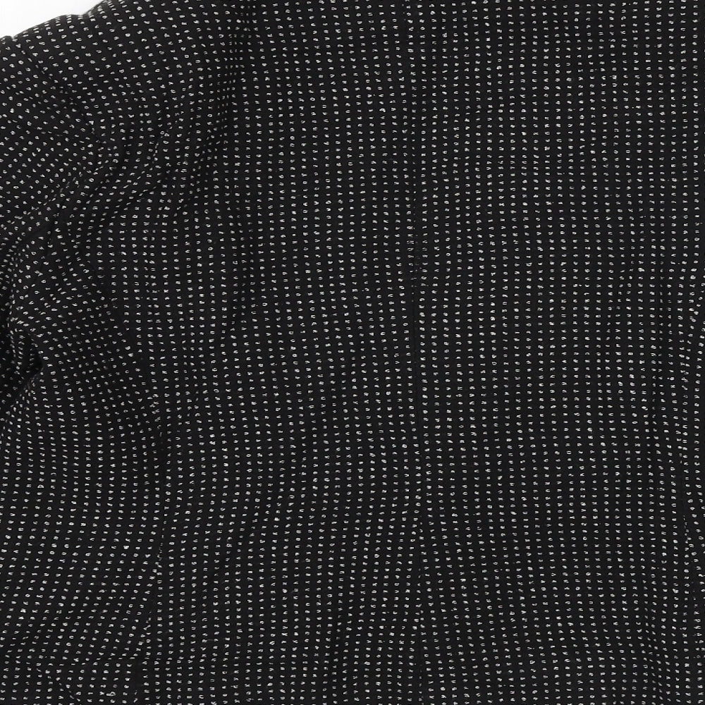 Laura Ashley Womens Black Geometric Jacket Blazer Size 14 Button