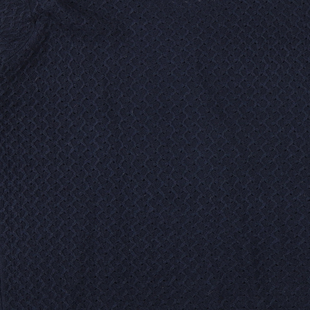 EWM Womens Blue Round Neck Acrylic Pullover Jumper Size L