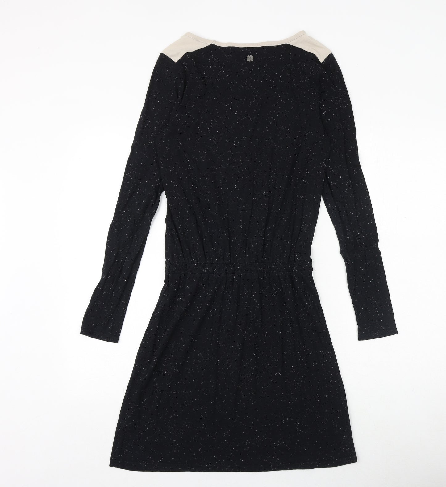 Billabong Womens Black Cotton Fit & Flare Size S Round Neck Pullover