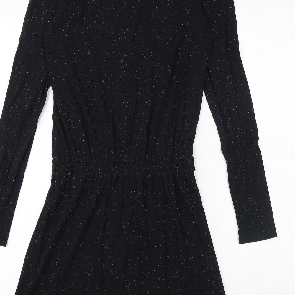 Billabong Womens Black Cotton Fit & Flare Size S Round Neck Pullover