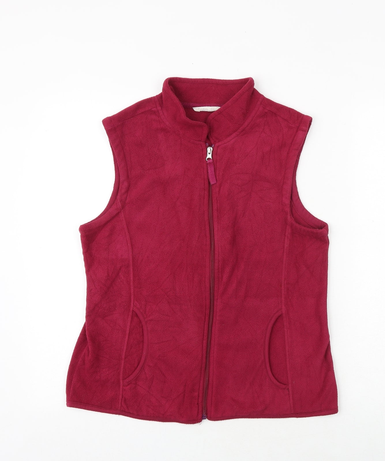 Essentials Womens Purple Gilet Jacket Size S Zip