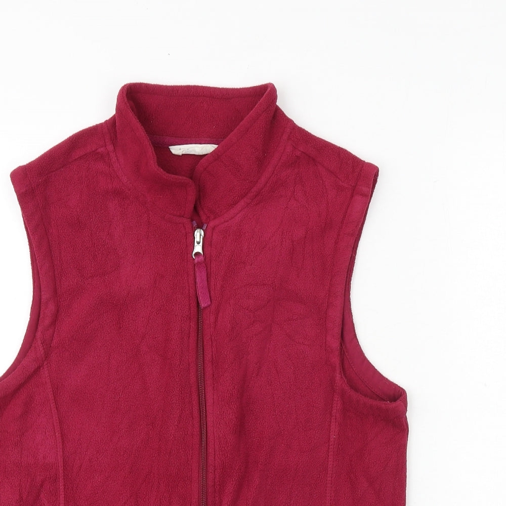 Essentials Womens Purple Gilet Jacket Size S Zip