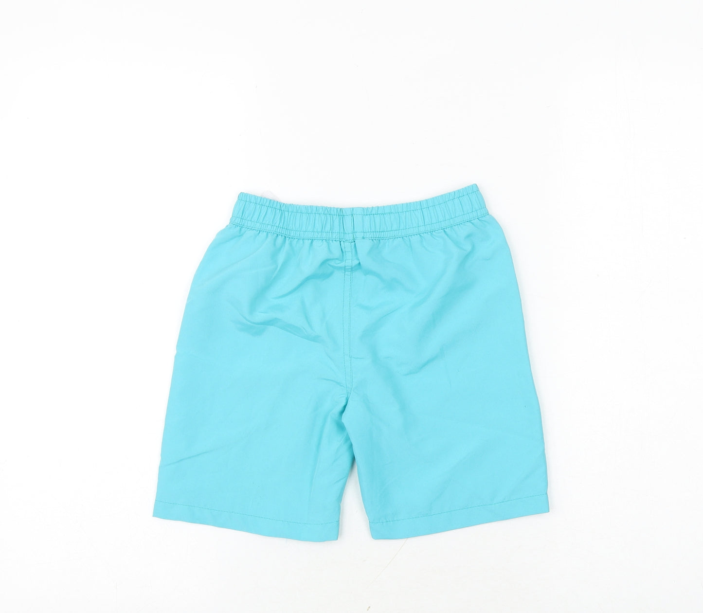 URBAN RASCALS Boys Blue Polyester Sweat Shorts Size 7-8 Years Regular Drawstring - Swim Shorts