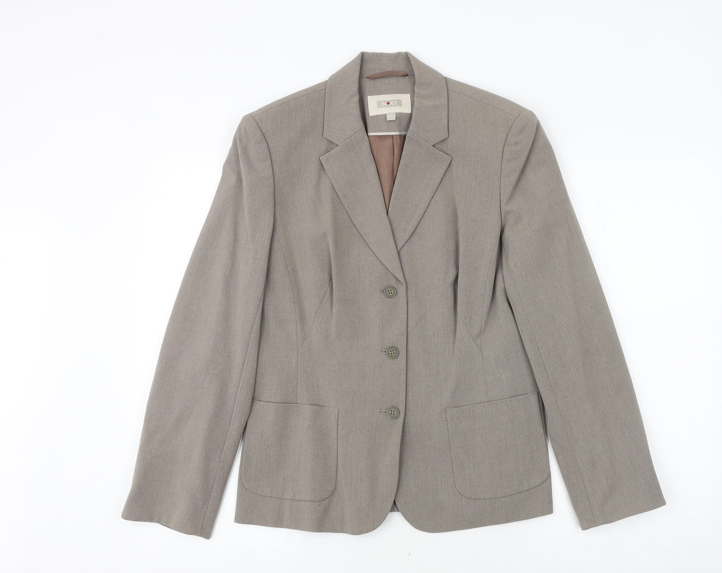NEXT Womens Beige Jacket Blazer Size 10 Button
