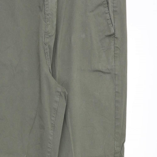 Principles Womens Green Polyester Chino Trousers Size 14 Regular Zip