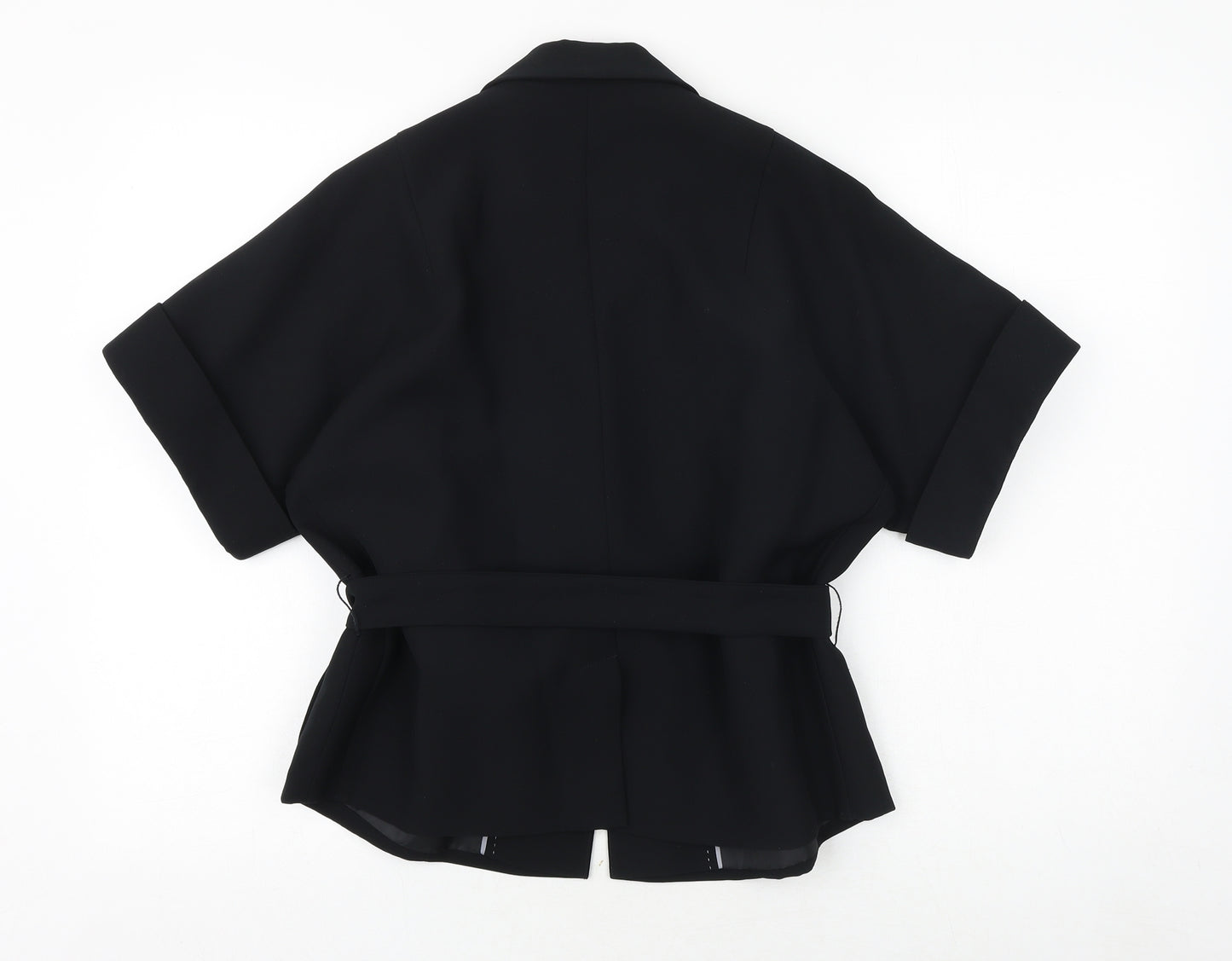 NEXT Womens Black Polyester Wrap Blouse Size 10 V-Neck