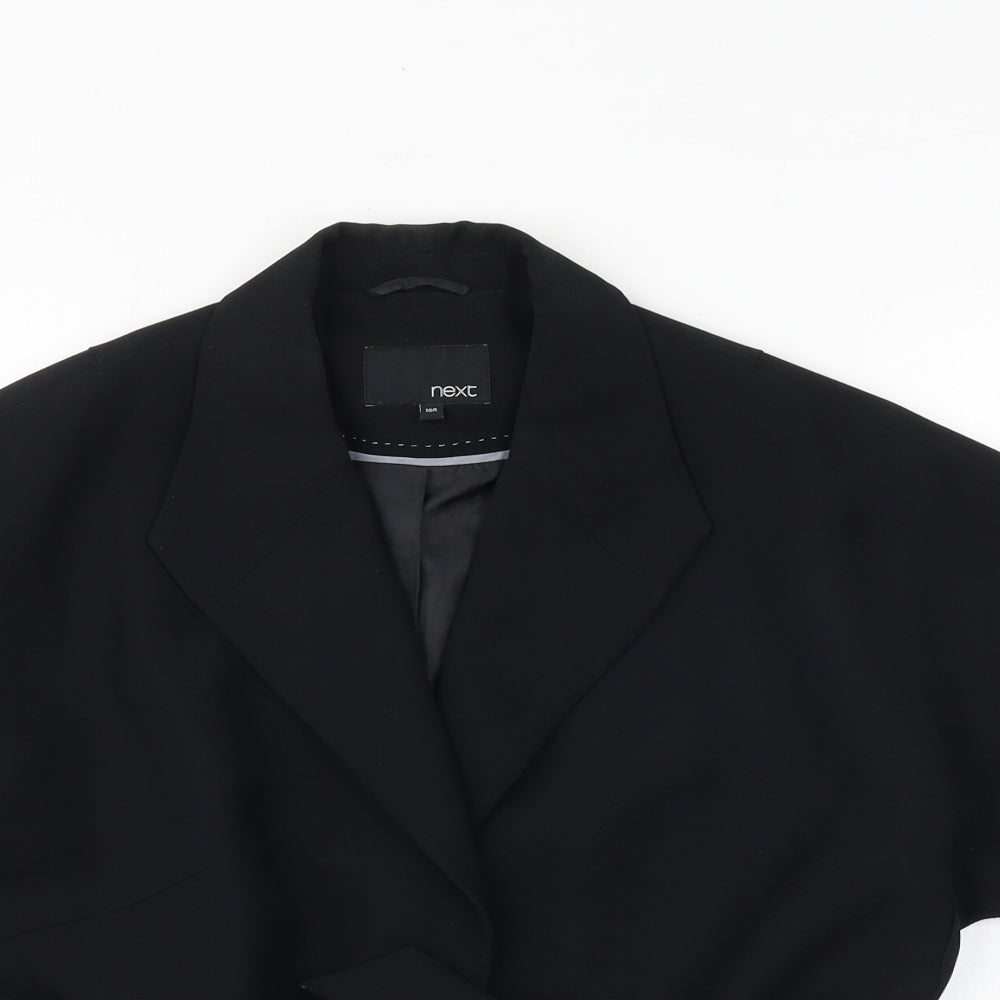NEXT Womens Black Polyester Wrap Blouse Size 10 V-Neck