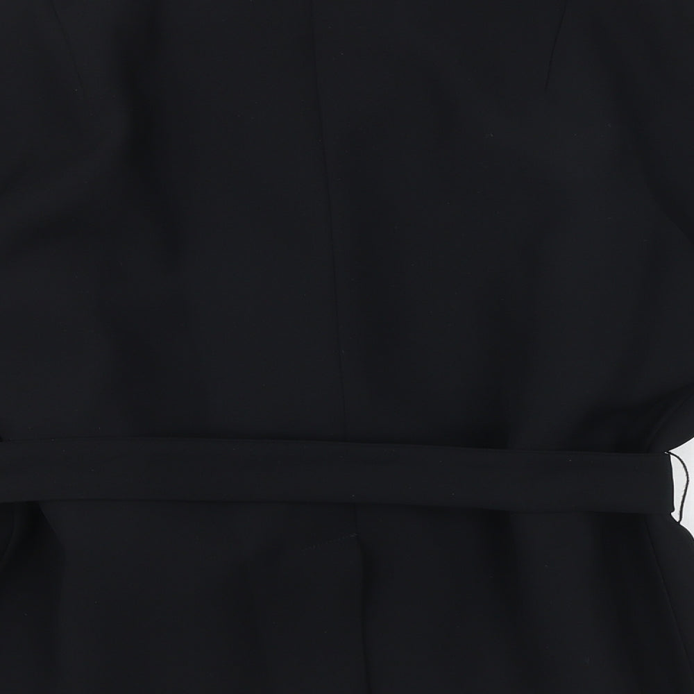 NEXT Womens Black Polyester Wrap Blouse Size 10 V-Neck