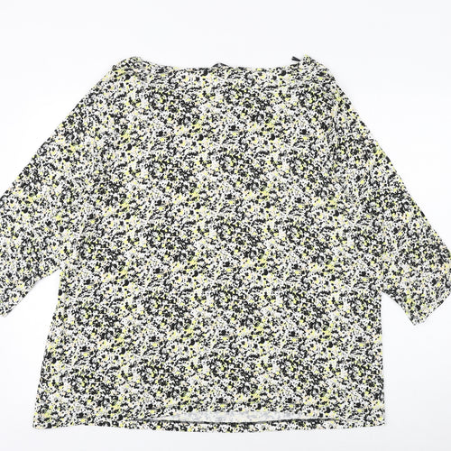 George Womens Multicoloured Geometric Viscose Basic Blouse Size 24 Cowl Neck