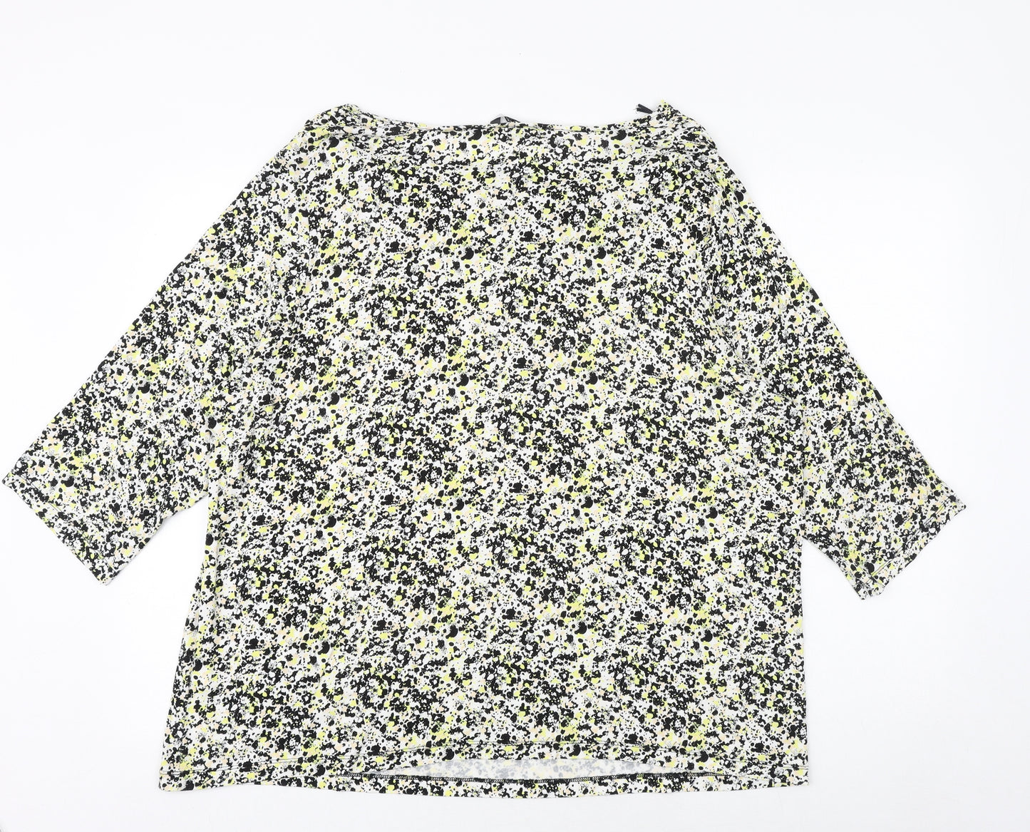 George Womens Multicoloured Geometric Viscose Basic Blouse Size 24 Cowl Neck