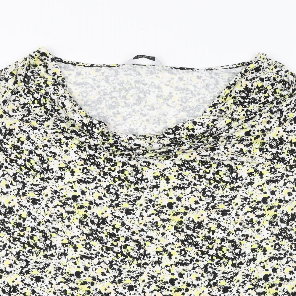 George Womens Multicoloured Geometric Viscose Basic Blouse Size 24 Cowl Neck